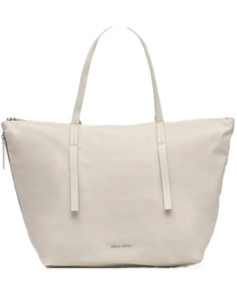Marc O'Polo Reißverschluss-Tote Bag mit Logo-Schild - Nude Nude