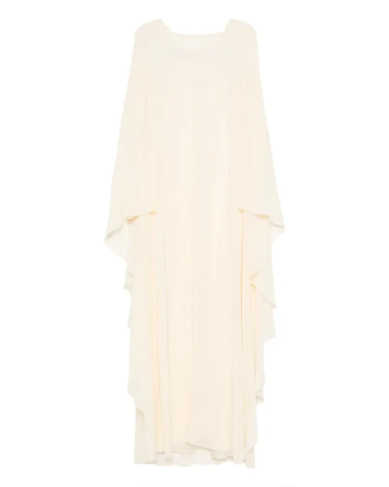 Alberta Ferretti ruffled long-sleeve dress - Nude Nude
