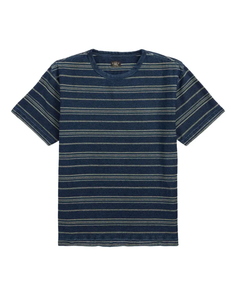 Ralph Lauren Gestreiftes T-Shirt - Blau Blau