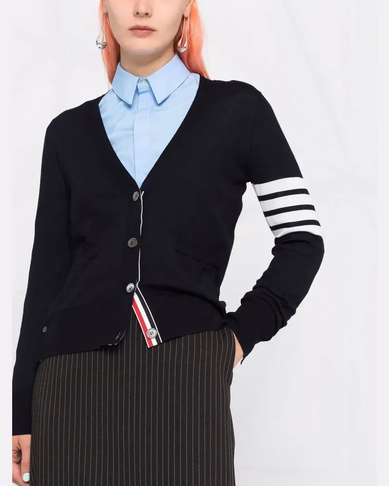 Thom Browne Cardigan mit Streifen - Blau Blau