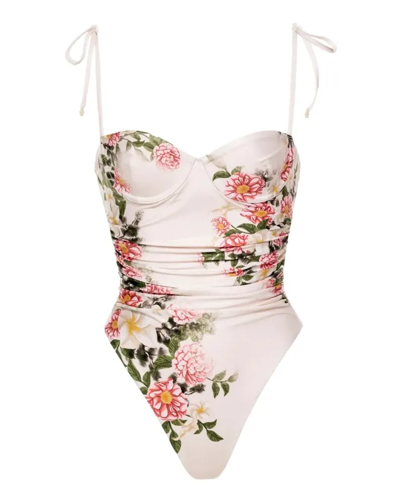 AGUA BENDITA Rábano Paraiso sweetheart swimsuit - Nude Nude