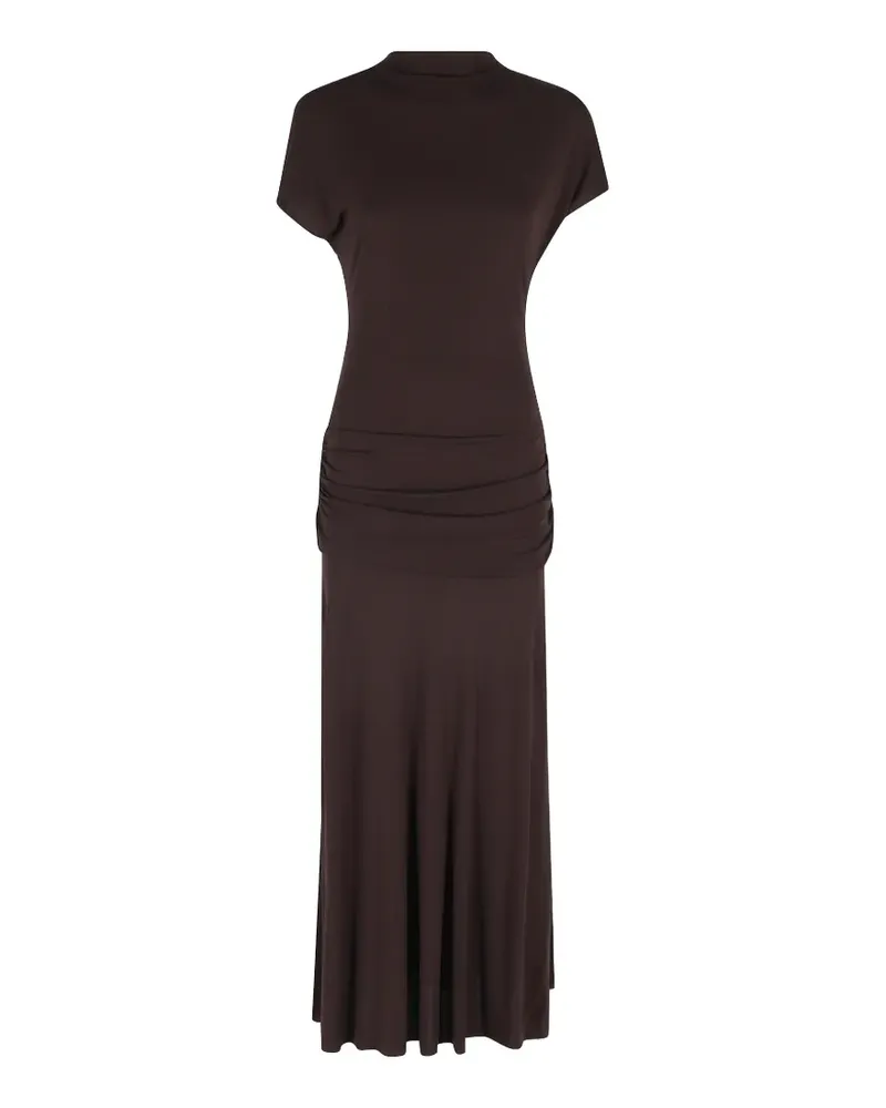 Semicouture Gwen ruched-waist dress - Braun Braun
