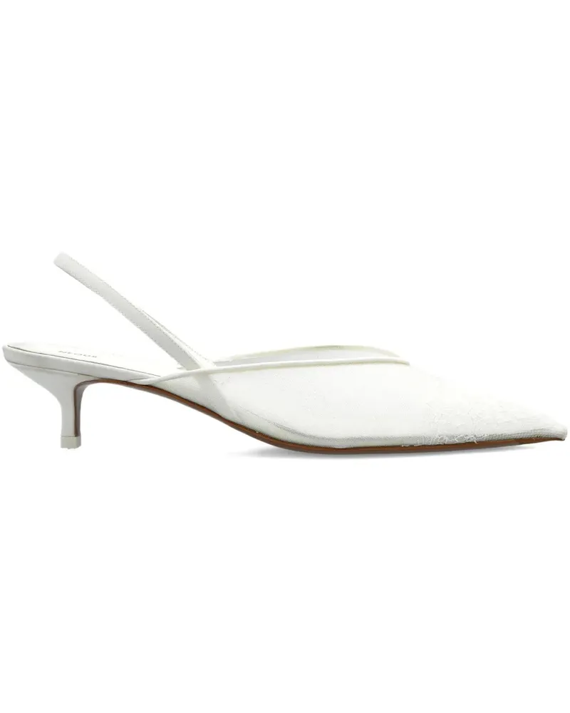 NEOUS Irena Slingback-Pumps mit Spitzendetail 40mm - Weiß Weiß