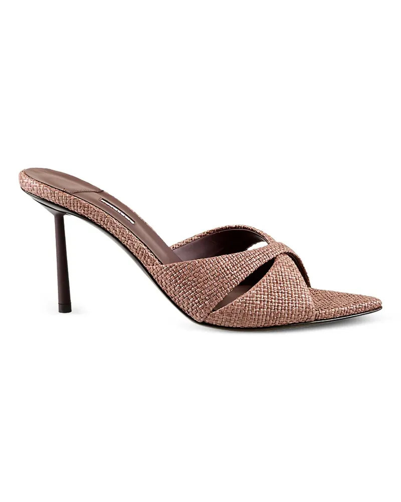 Le Silla Shirley woven crossover-strap heeled sandals - Braun Braun