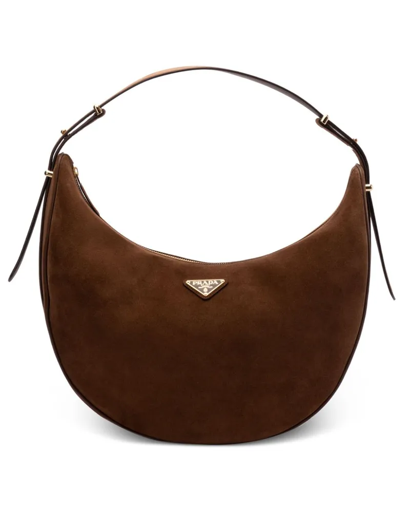 Prada Schlüsselanhänger mit Logo - Braun Braun