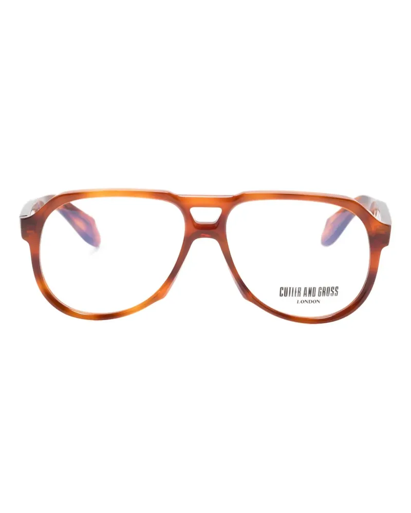 Cutler and Gross Brille mit braunem Gestell Braun
