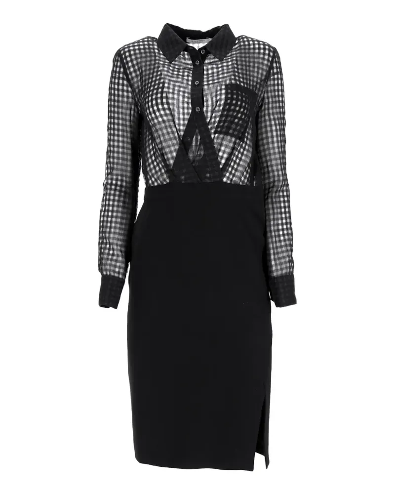 Altuzarra Ludovicio Midikleid mit Vichy - Schwarz Schwarz