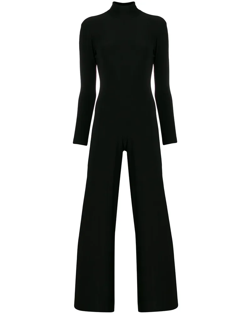 Norma Kamali Jumpsuit mit weitem Bein - Schwarz Schwarz