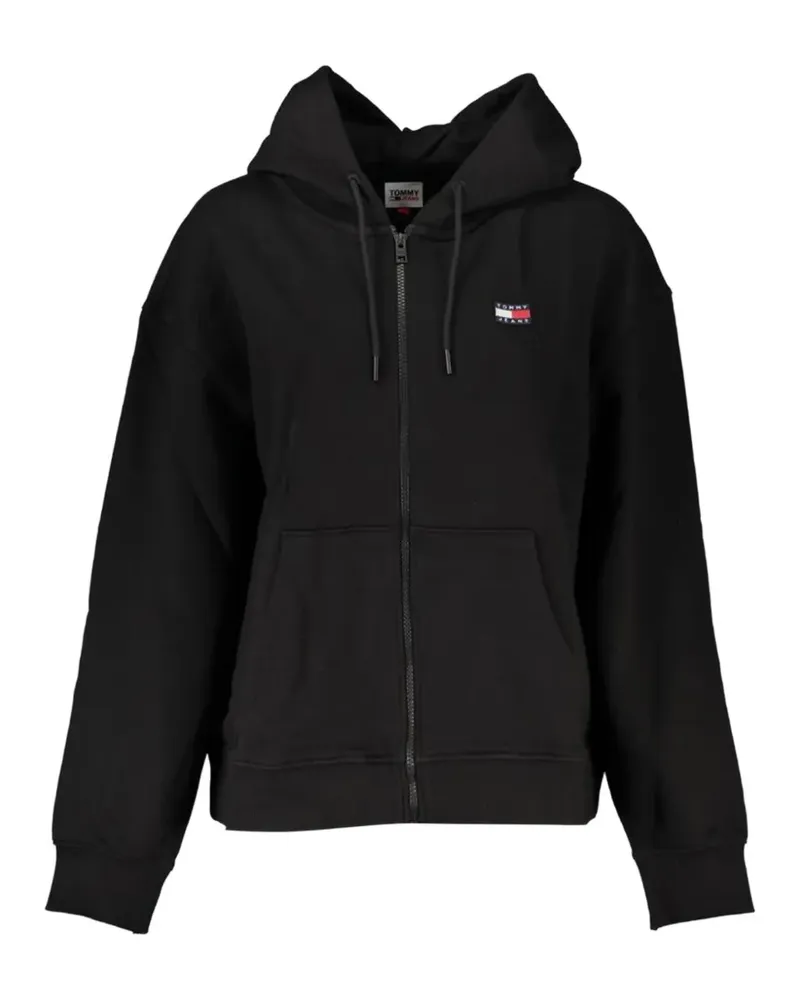 Tommy Hilfiger logo-patch zip-up hoodie - Schwarz Schwarz
