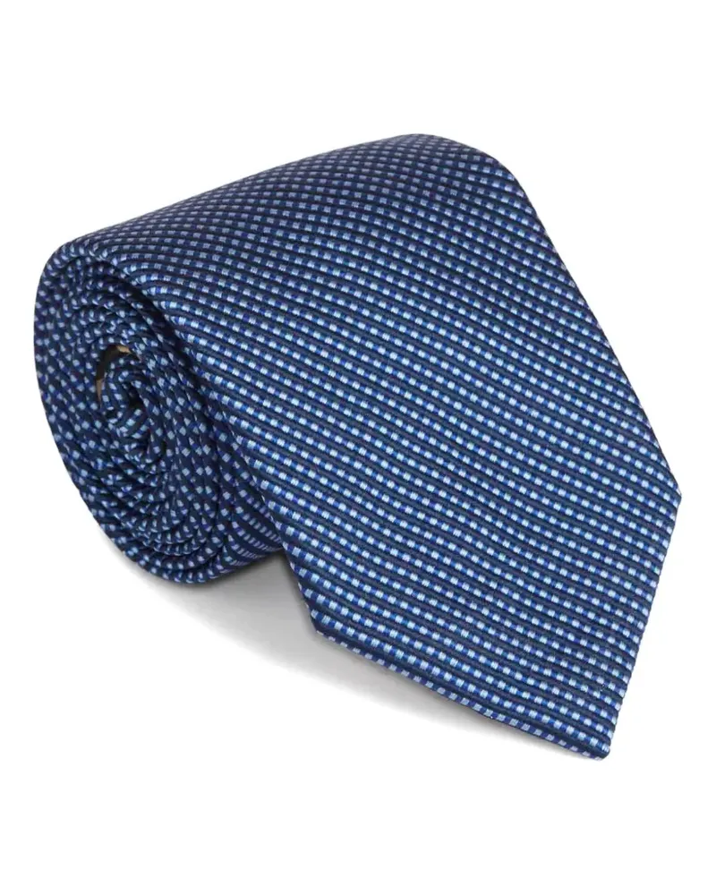 Brioni textured silk tie - Blau Blau