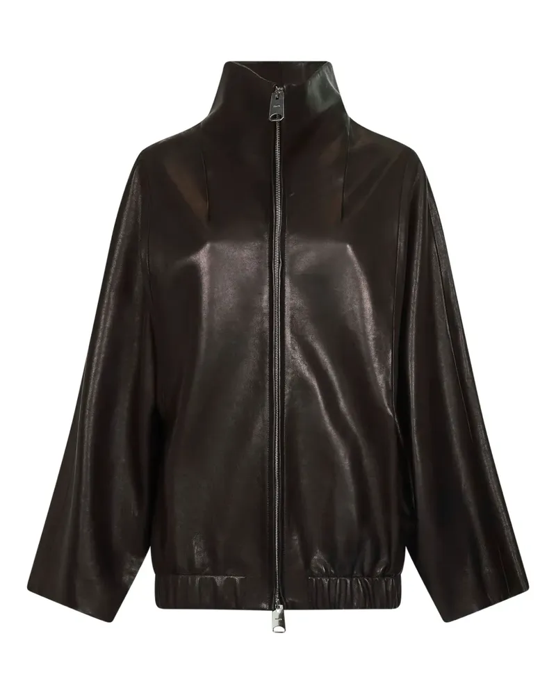 KHAITE Reißverschluss-Jacke mit Stehkragen - Schwarz Schwarz