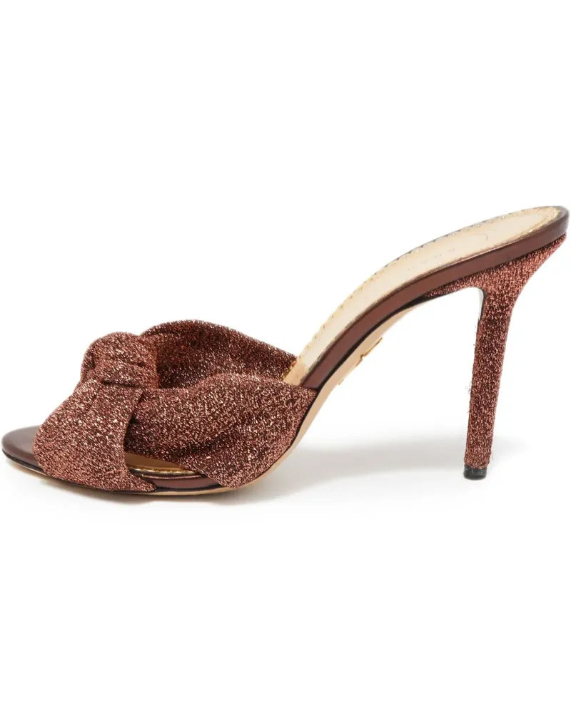 Charlotte Olympia Pre-owned Sandalen mit Glitter-Knoten 100mm - Braun Braun