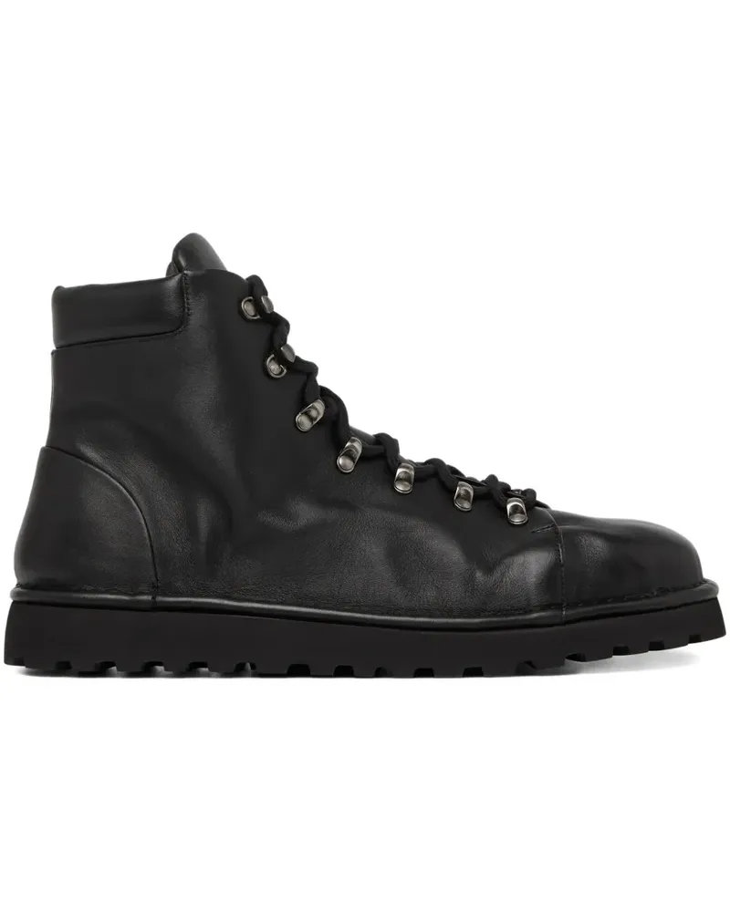 Marsèll Schnürstiefel mit Metallösen - Schwarz Schwarz