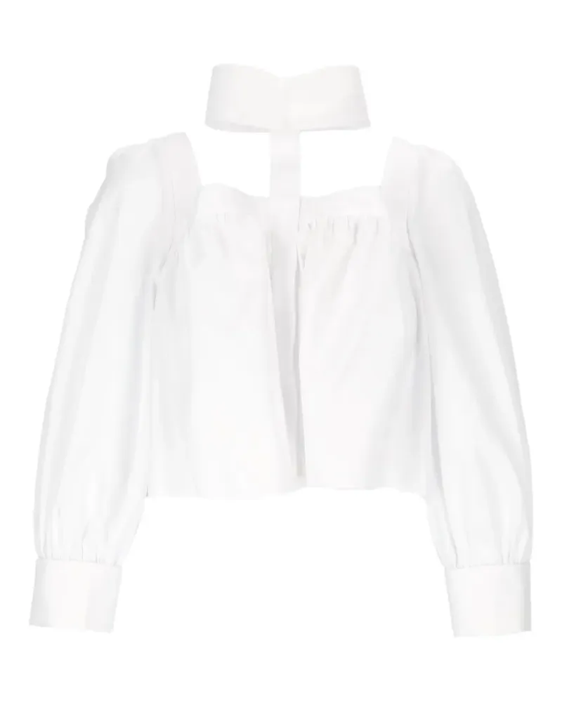 Elisabetta Franchi cut-out long-sleeve shirt - Weiß Weiß