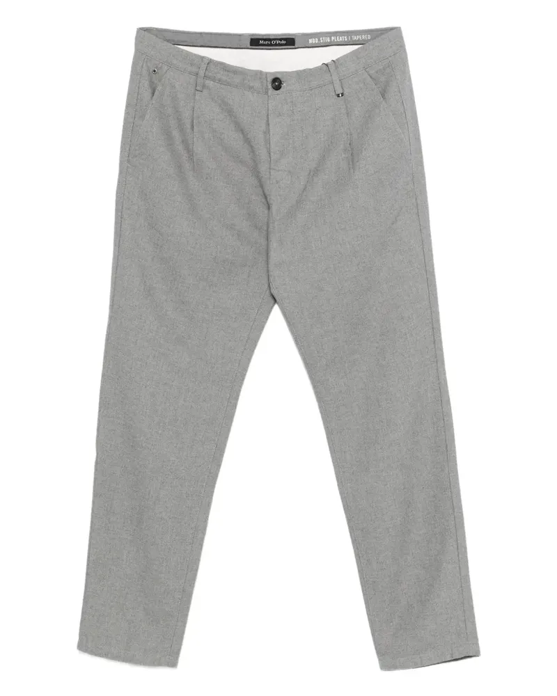 Marc O'Polo Tapered-Hose mit Bundfalten - Grau Grau