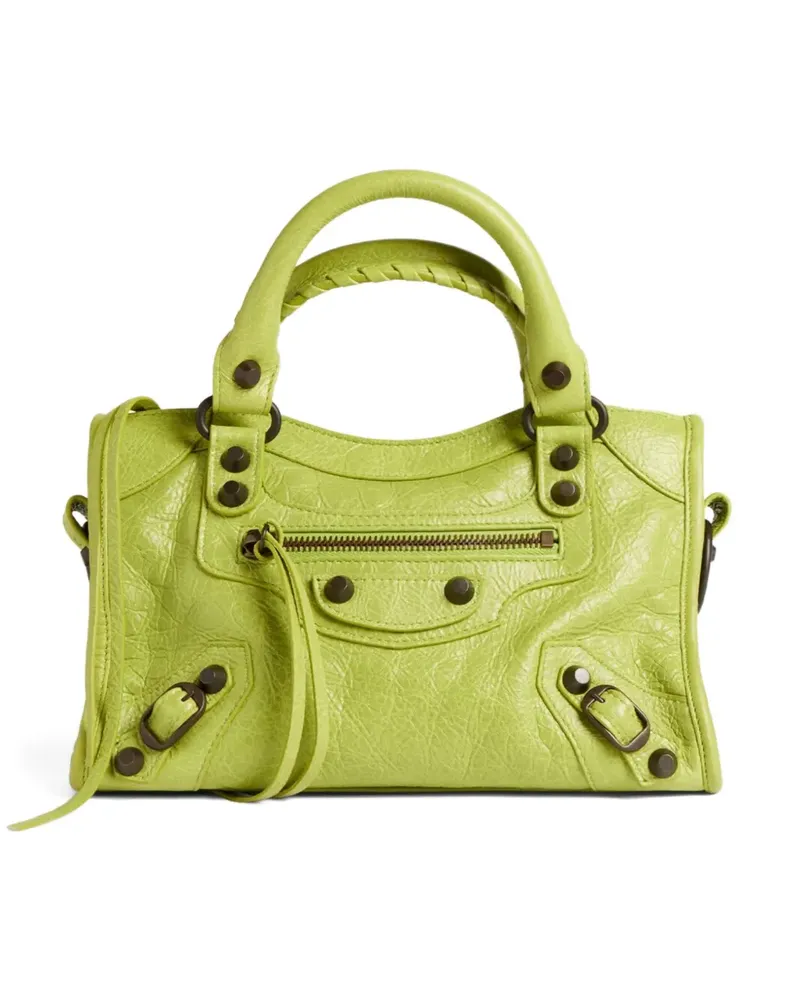 Balenciaga Mini Le City Tote Bag mit Nieten - Grün Grün