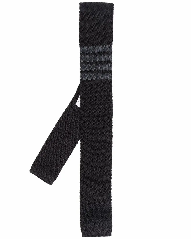 Thom Browne Krawatte mit Streifen - Schwarz Schwarz