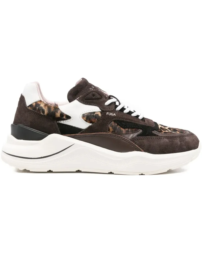 D.A.T.E. Sneakers mit Leoparden-Print - Braun Braun