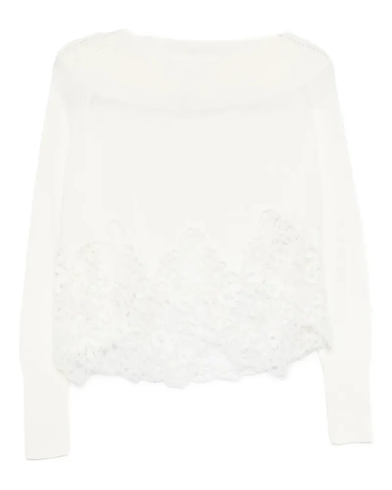 Ermanno Scervino Pullover mit Spitzendetail - Weiß Weiß