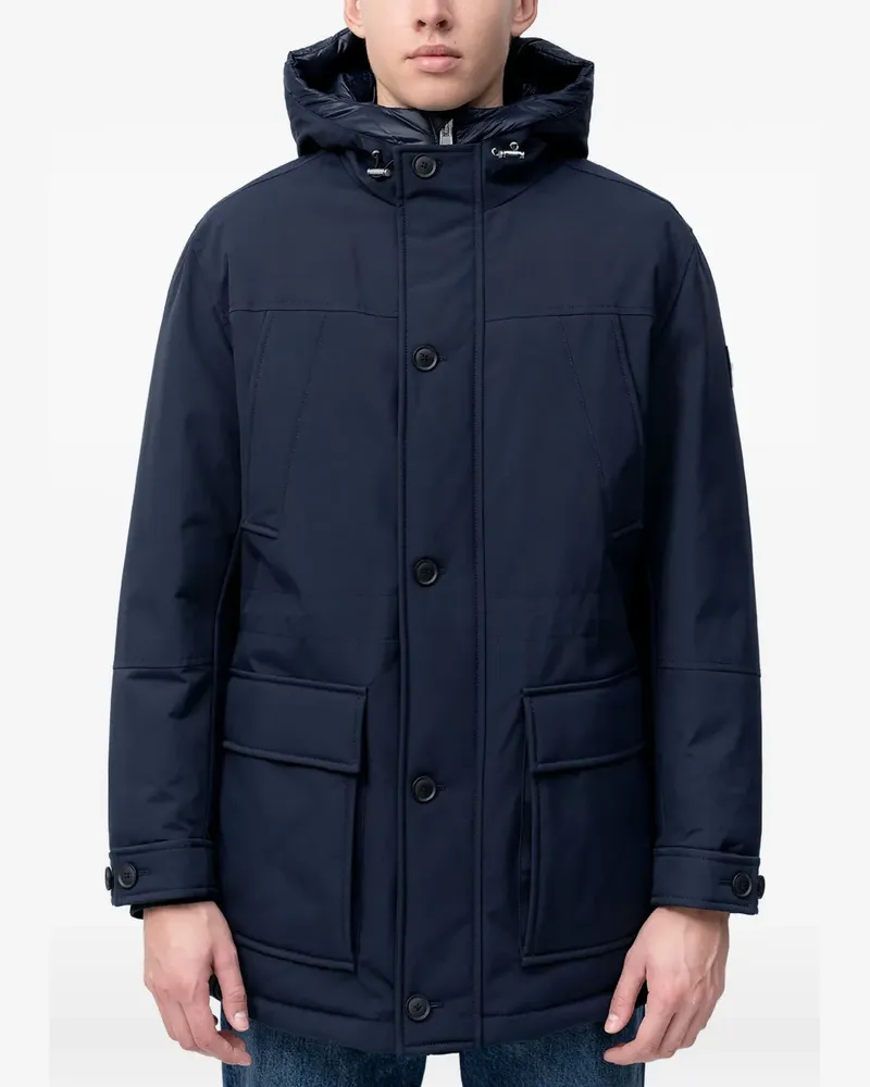 HUGO BOSS Geknöpfte Kapuzenjacke - Blau Blau