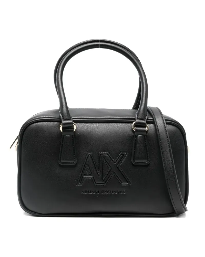 Armani Exchange logo-embossed tote bag - Schwarz Schwarz