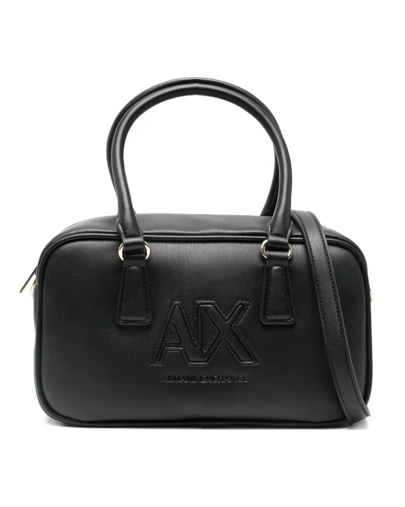 Armani Exchange Shopper mit Logo-Prägung - Schwarz Schwarz