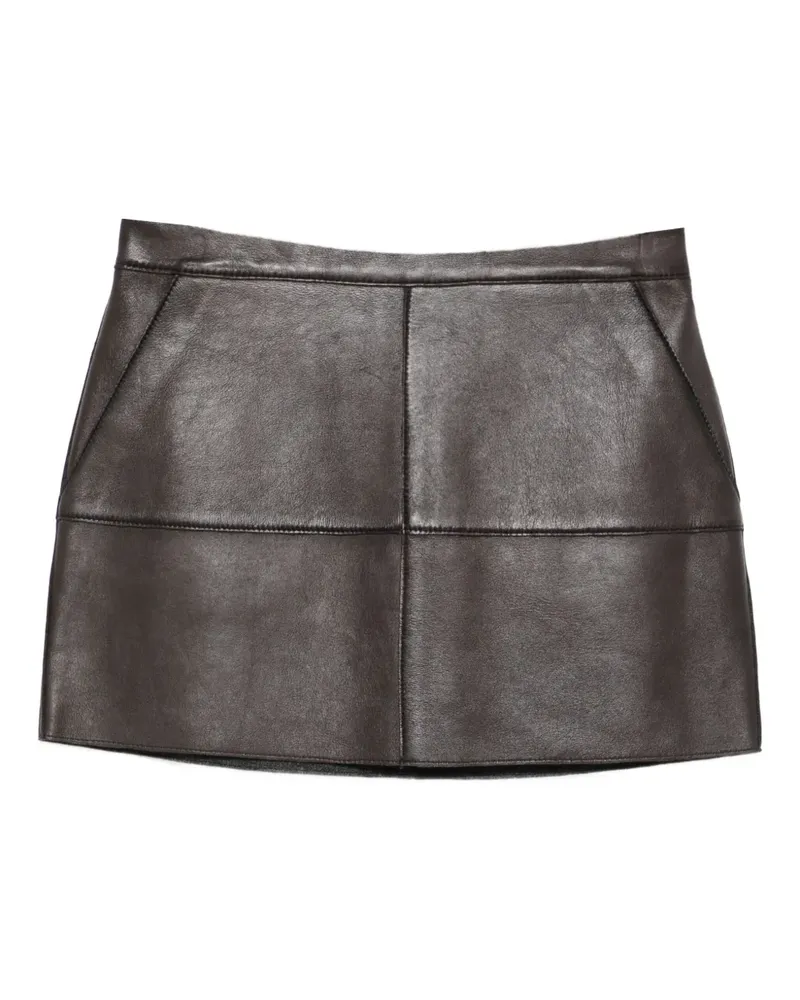 P.A.R.O.S.H. P.A.R.O H. Minirock aus Leder - Braun Braun