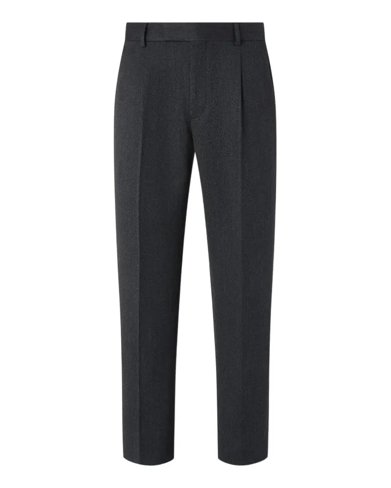 Ermenegildo Zegna Hose aus Wolle und Kaschmir in Dunkelgrau Grau