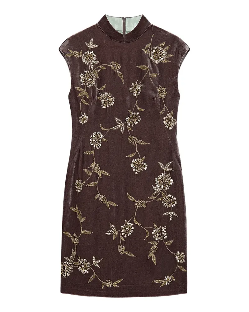 Shanghai Tang Qipao beaded mini dress - Rot Rot