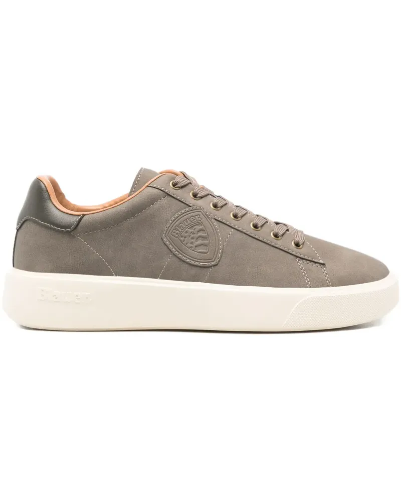 Blauer logo-patch low-top sneakers - Grün Grün