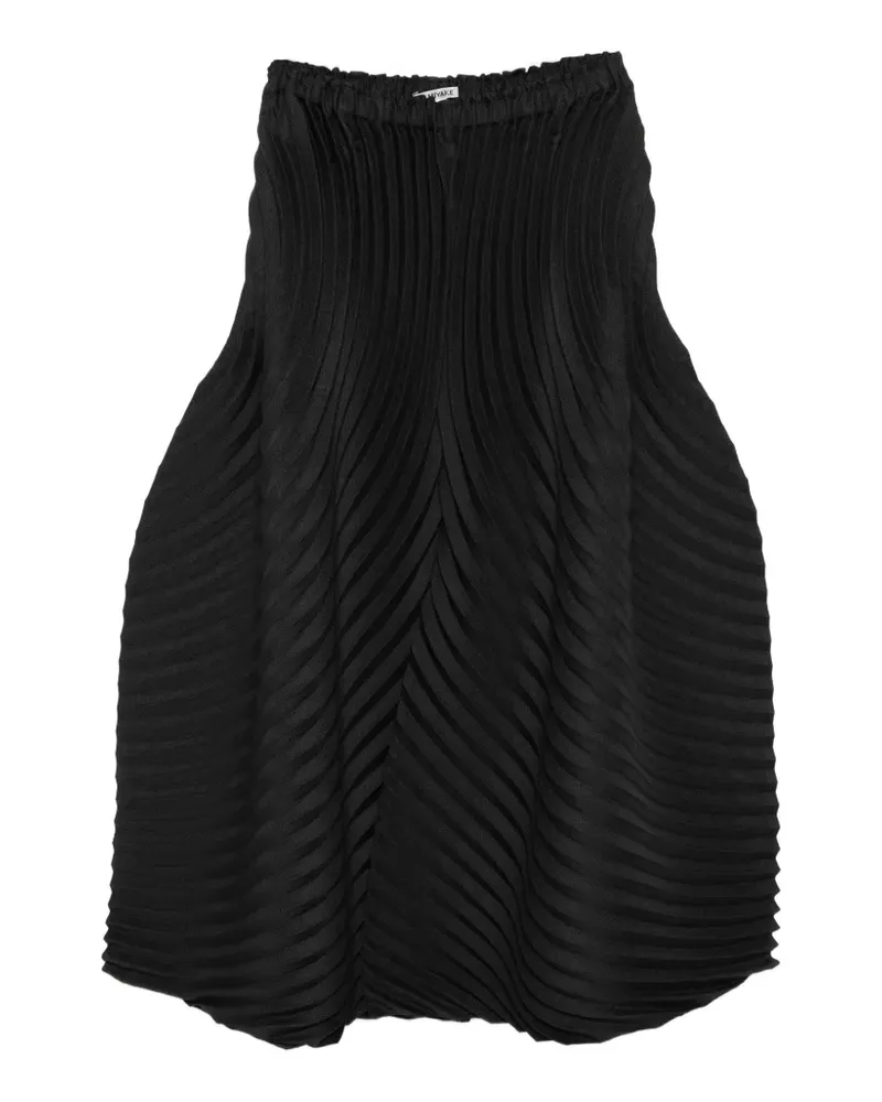 Issey Miyake Plissierte Hose - Schwarz Schwarz