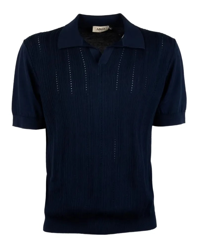 Altea T-Shirt in Pointelle-Strick - Blau Blau