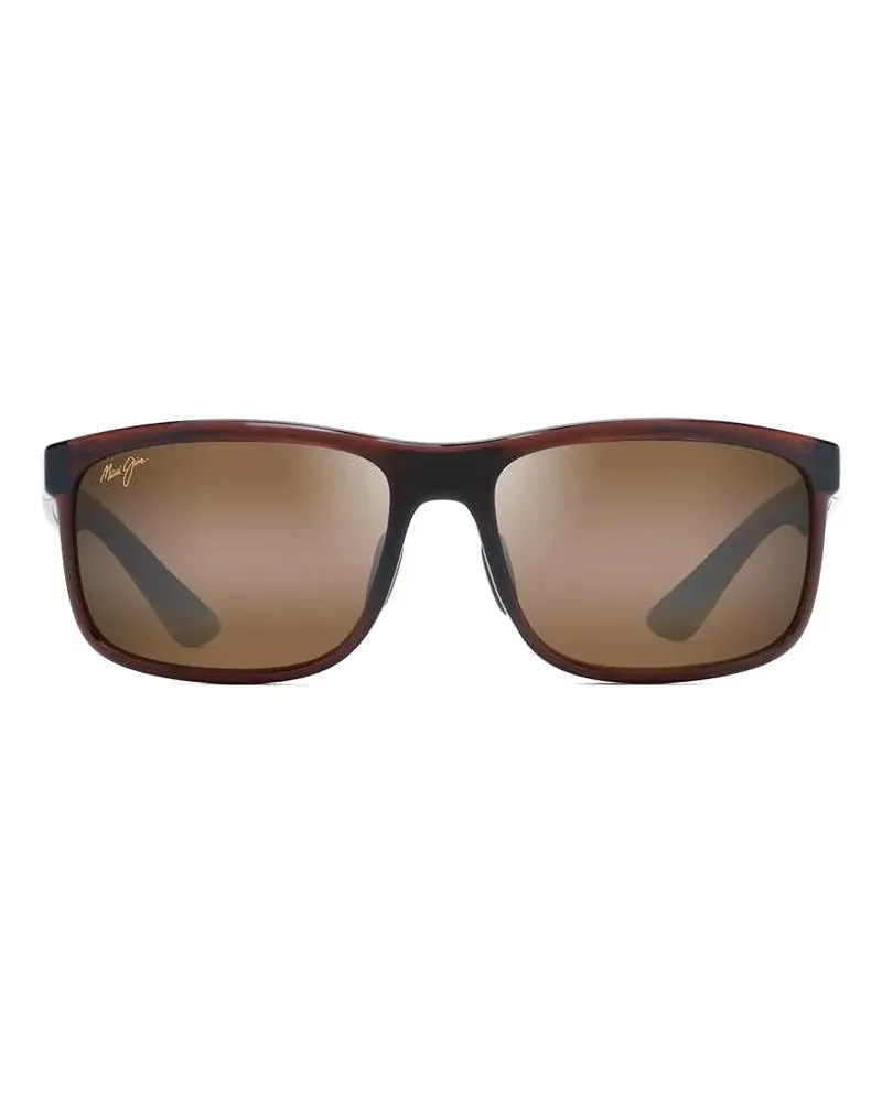 Maui Jim Sonnenbrille mit eckigem Gestell - Braun Braun