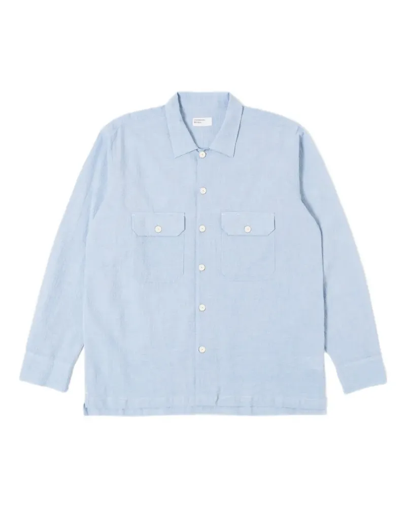 Universal Works Hemd im Utility-Look - Blau Blau