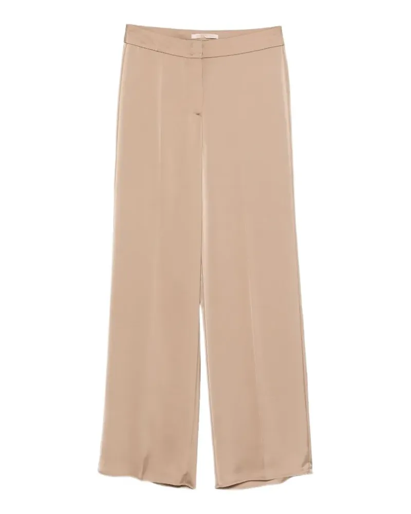 Pennyblack satin-finish wide-leg trousers - Nude Nude