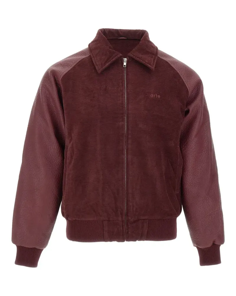 Arte Antwerp corduroy logo jacket - Rot Rot