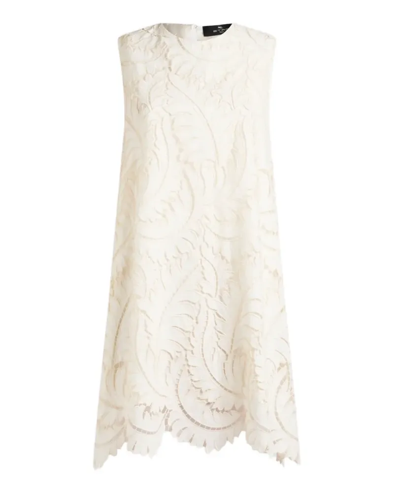 Etro cotton A-line mini dress - Weiß Weiß
