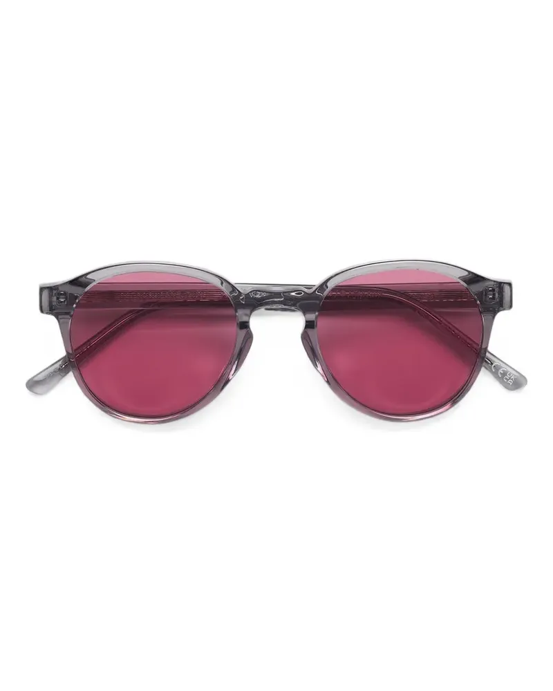 RETROSUPERFUTURE The Warhol Sonnenbrille mit rundem Gestell - Silber Silber
