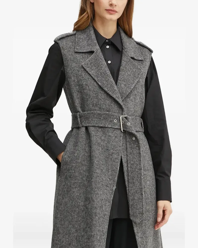 Liu Jo lapel-collar belted waistcoat - Grau Grau