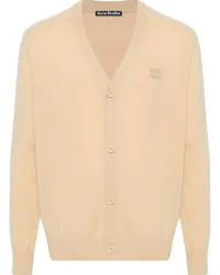 Acne Studios Face Cardigan mit Logo-Applikation Nude