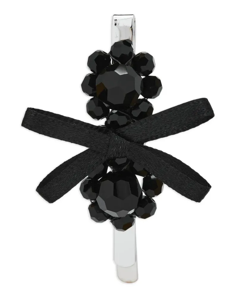 Simone Rocha Haarschmuck mit perlenverzierter Schleife - Schwarz Schwarz