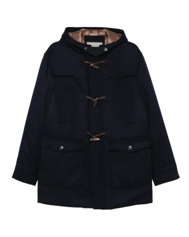 Canali hooded toggle-fastening duffle coat - Blau Blau