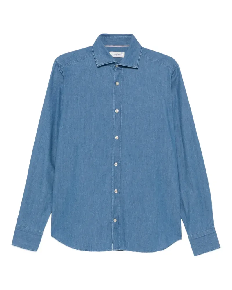 Tintoria Mattei Langärmeliges Jeanshemd - Blau Blau