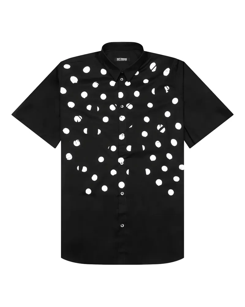 Raf Simons Hemd mit Polka Dots - Schwarz Schwarz