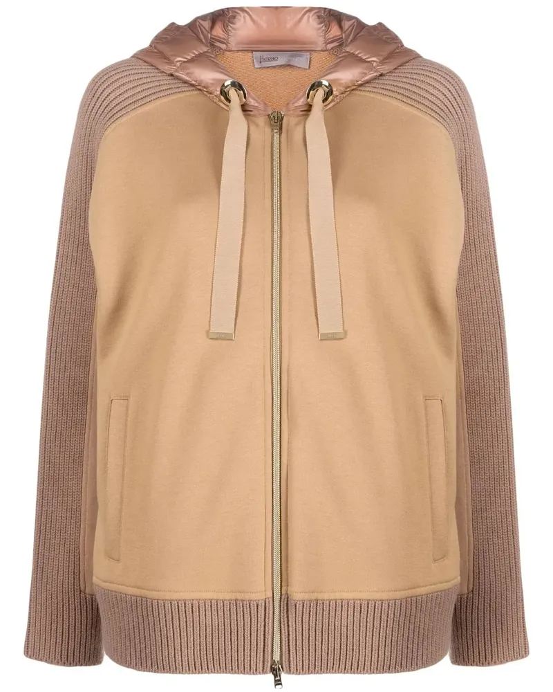 Herno Kapuzenjacke mit Reißverschluss - Braun Braun