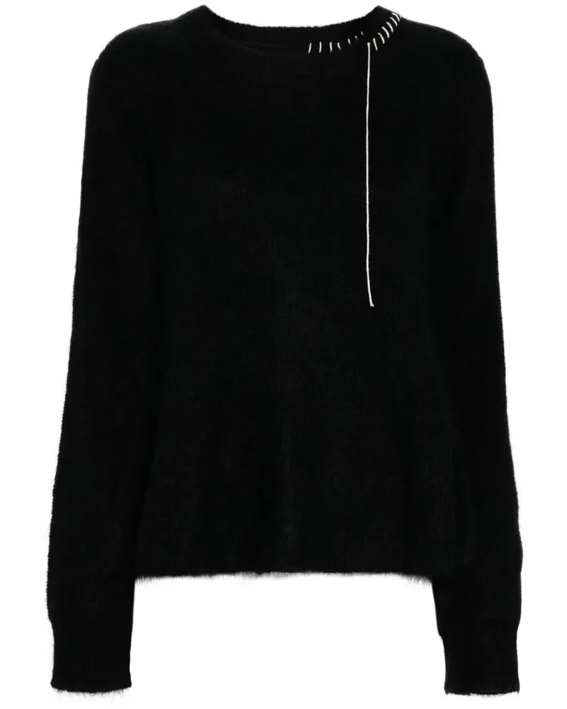 Yohji Yamamoto Pullover mit Stickerei - Schwarz Schwarz