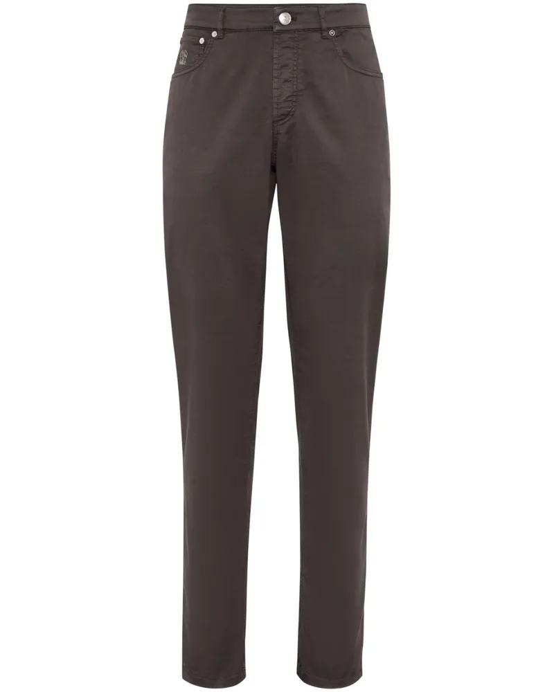 Brunello Cucinelli Hose mit schmalem Schnitt - Braun Braun