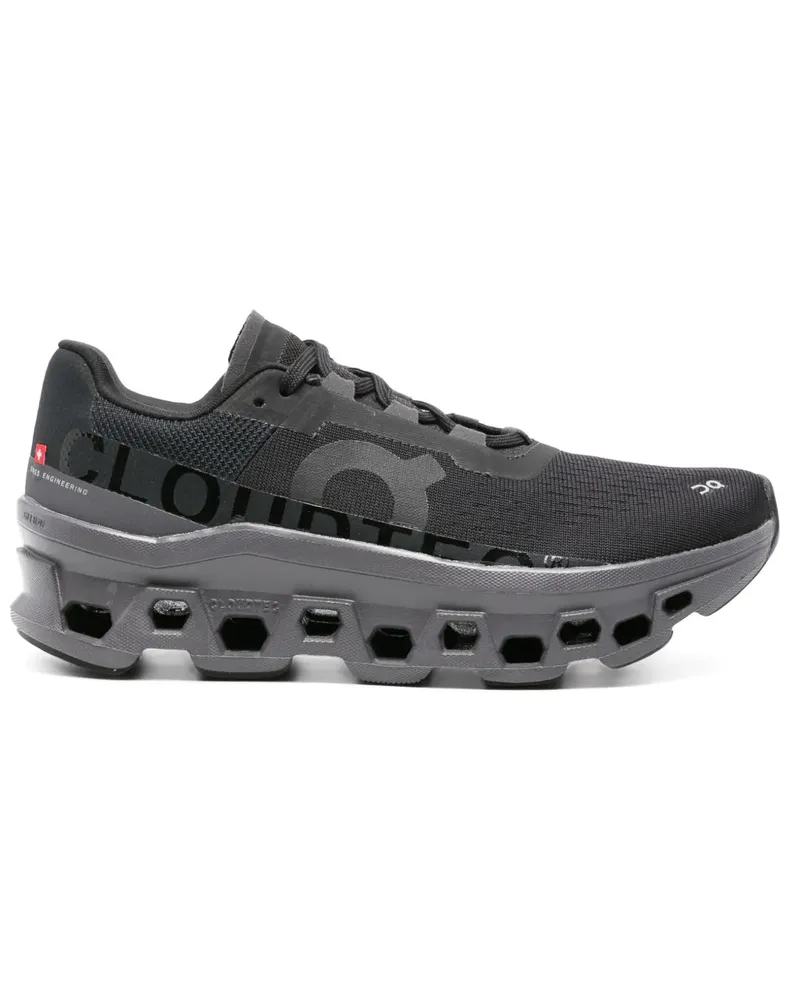 ON Cloudmonster Mesh-Sneakers - Schwarz Schwarz