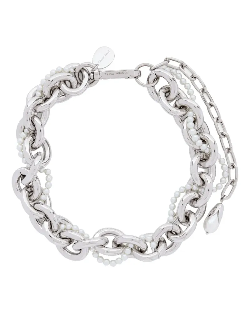 Simone Rocha Klassischer Choker aus Perlen - Silber Silber
