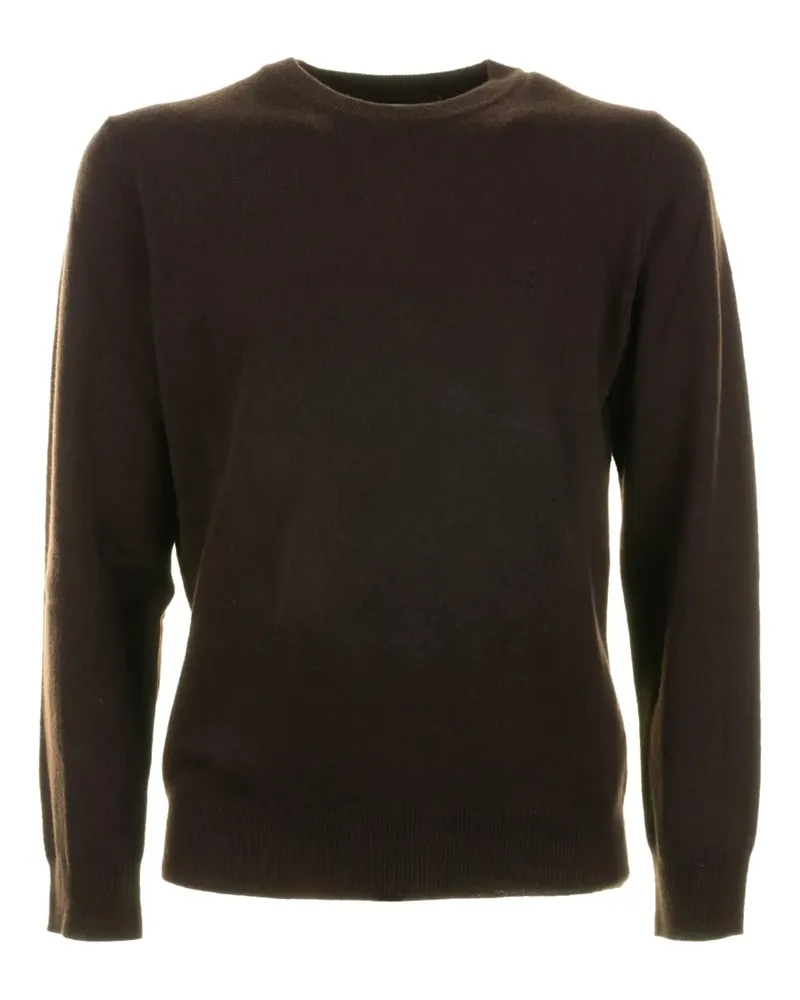 Brooksfield Pullover mit rundem Ausschnitt - Braun Braun